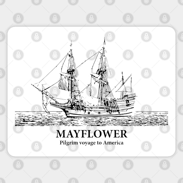Mayflower Ship Magnet by Lakeric